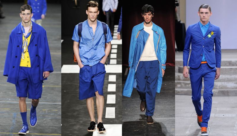 Trendy wiosna lato 2012 w modzie męskiej - kolor niebieski